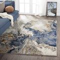 ishro home Feet 3D Jet Multi Printed Carpet Rug Runne Colour Marbles 3 x 5 Feet
