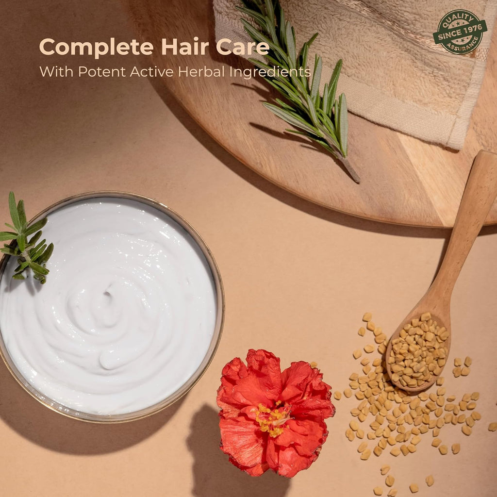 Indus Valley Bio Organic Hair Growth Mask with Hibiscus, Rosemary & Fenugreek Seeds, Ready-to-Apply 150g