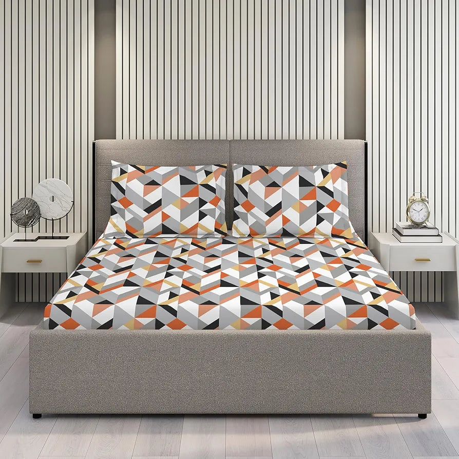 Layers Argos Bedsheet Set for All Seasons Lightweight Moisture Absorbent 225 CVC King Size Multicolor Argos