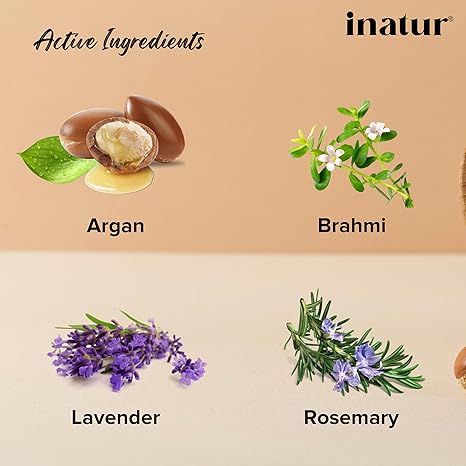 Inatur Argan Shampoo for Hair Fall Control - 350 ml