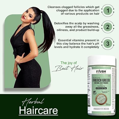 Iyush Herbal Ayurveda French Green Clay Powder - 100 gms