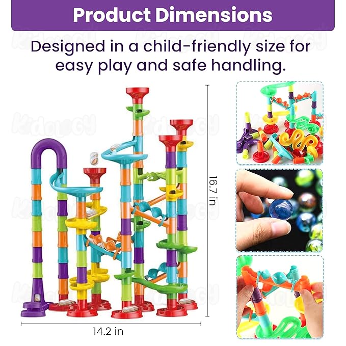 Kidology 3D Marble Run DIY Construction Building Blocks Toys for Kids