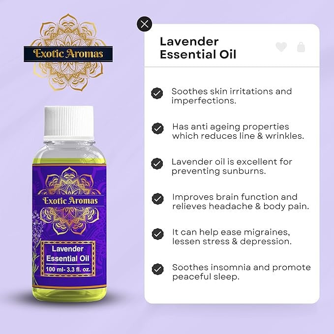 Exotic Aromas Essential Oil Lavender - 100 ml