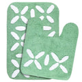 Saral Home Cotton Bathmat with Contour mat Colour Green