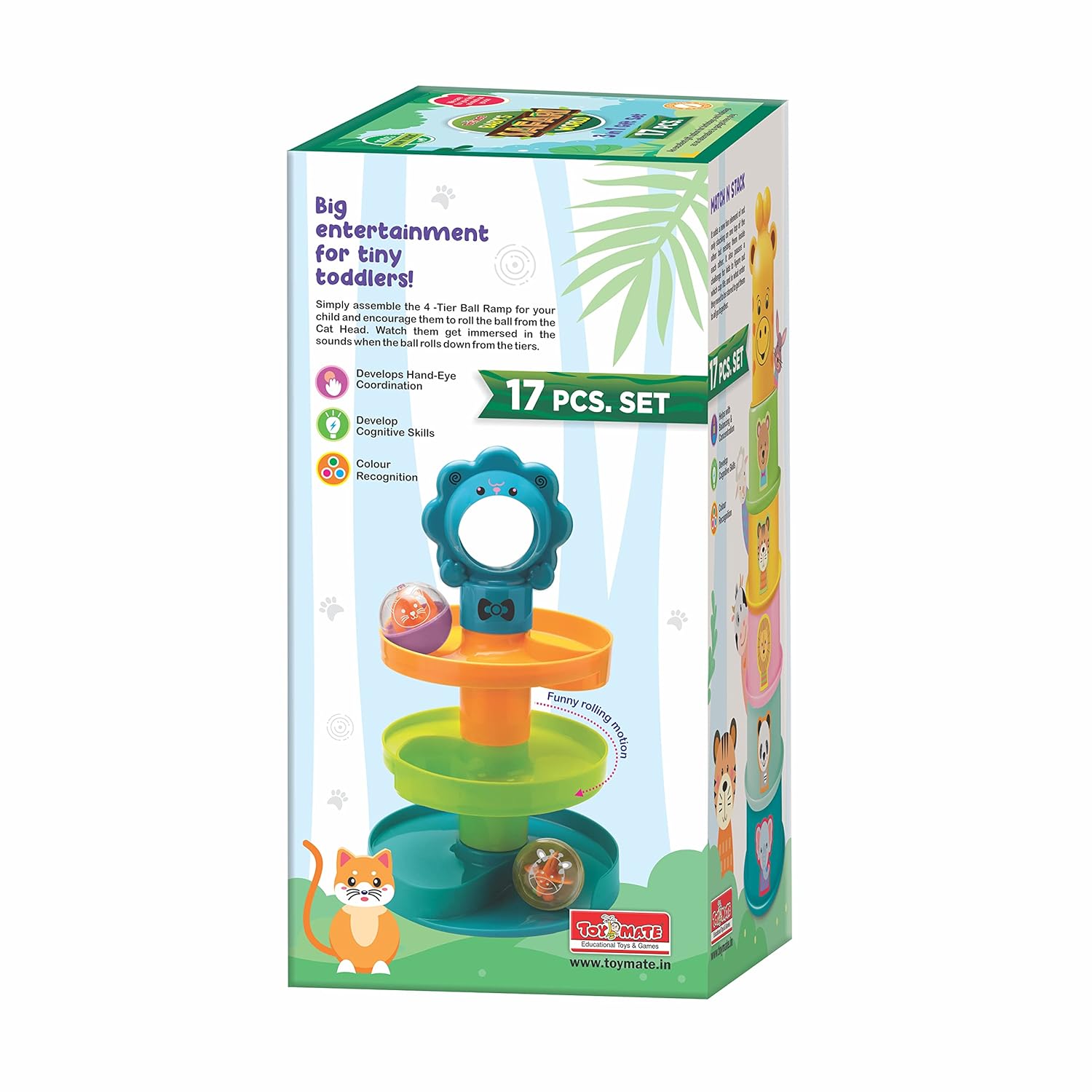 Toymate Baby’s Safari World 3-in-1 Gift Set 17 Pcs Educational Toddler Toys