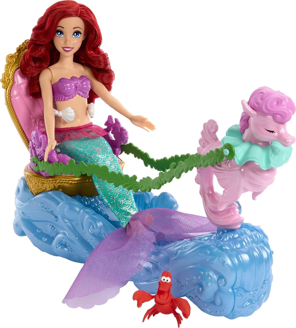 Mattel Disney Princess Ariel’s Rolling Chariot with Mermaid Fashion Doll & Figure