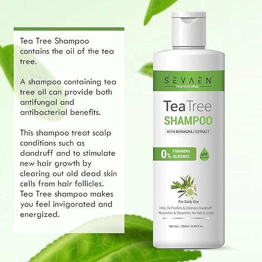 Sevaen Tea Tree Shampoo Anti Dandruff No parabens - 250 ml