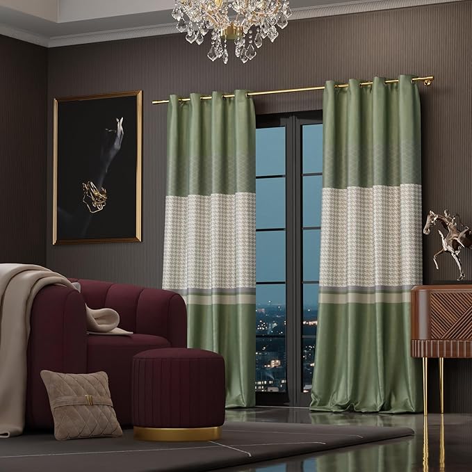 Stoa Paris Curtain for Home Single pc PatternedVelvet Curtain for Door Colour Majestic Meadow