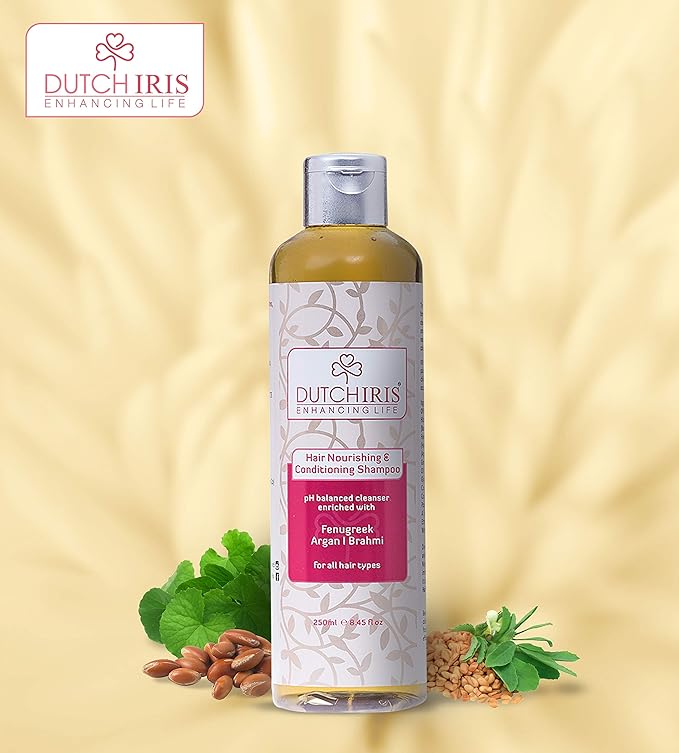 Dutch Iris Hair Nourishing & Conditioning Shampoo - 250 Ml | Pack of 2