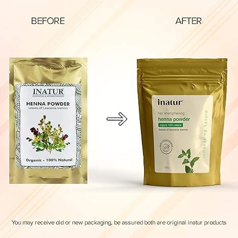 Inatur Henna Powder Organic Hair Colour - 100 gms