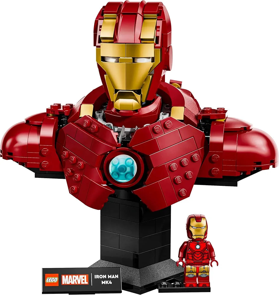 Lego Marvel Iron Man MK4 Bust Buildable Model for Adults with Minifigure 76327 Building Blocks for 18+ Gift