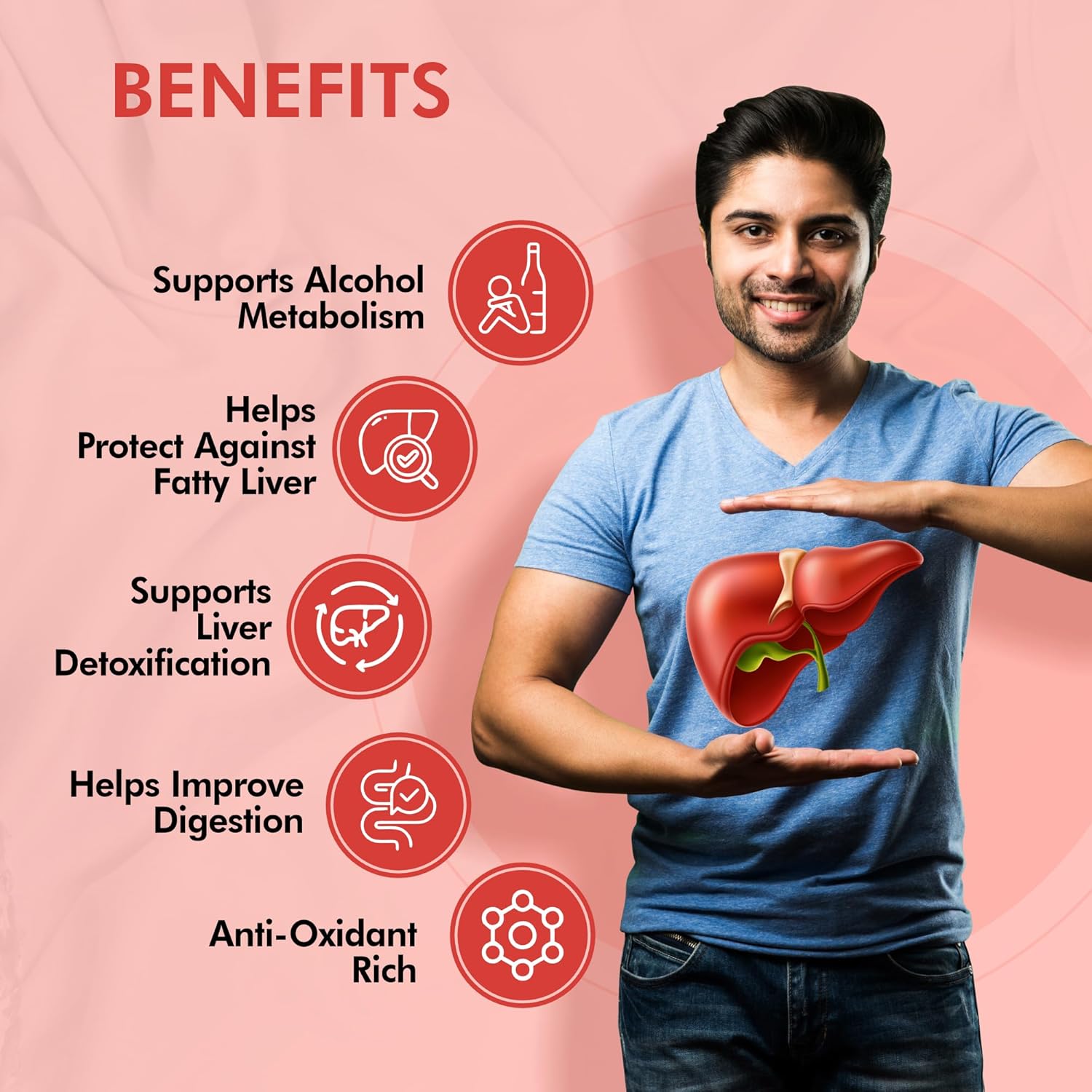 Fytika Fit Liver Detox Supplement with Milk Thistle (60 Tablets) | For Healthy and Strong Liver| Enriched with Milk Thistle, Kalmegh, Kutaki, Curcumin, Bhuiamlaki and Probiotics