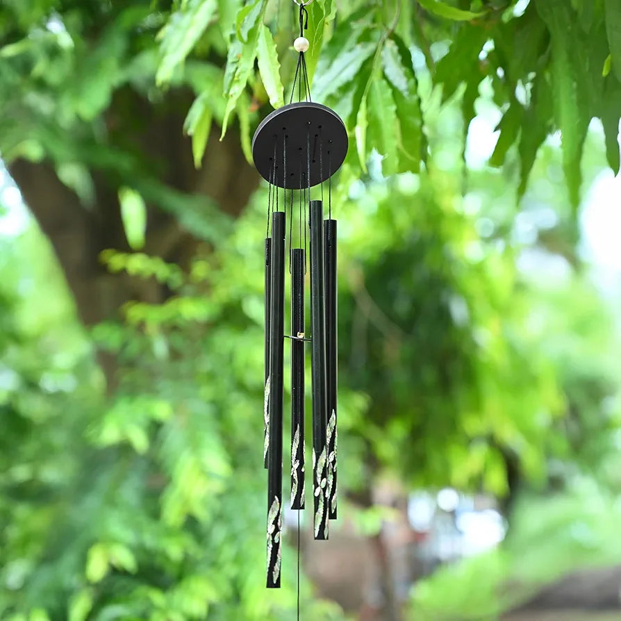 Wind Chimes for Home Décor Hanging Bells Black Wind Chime -002