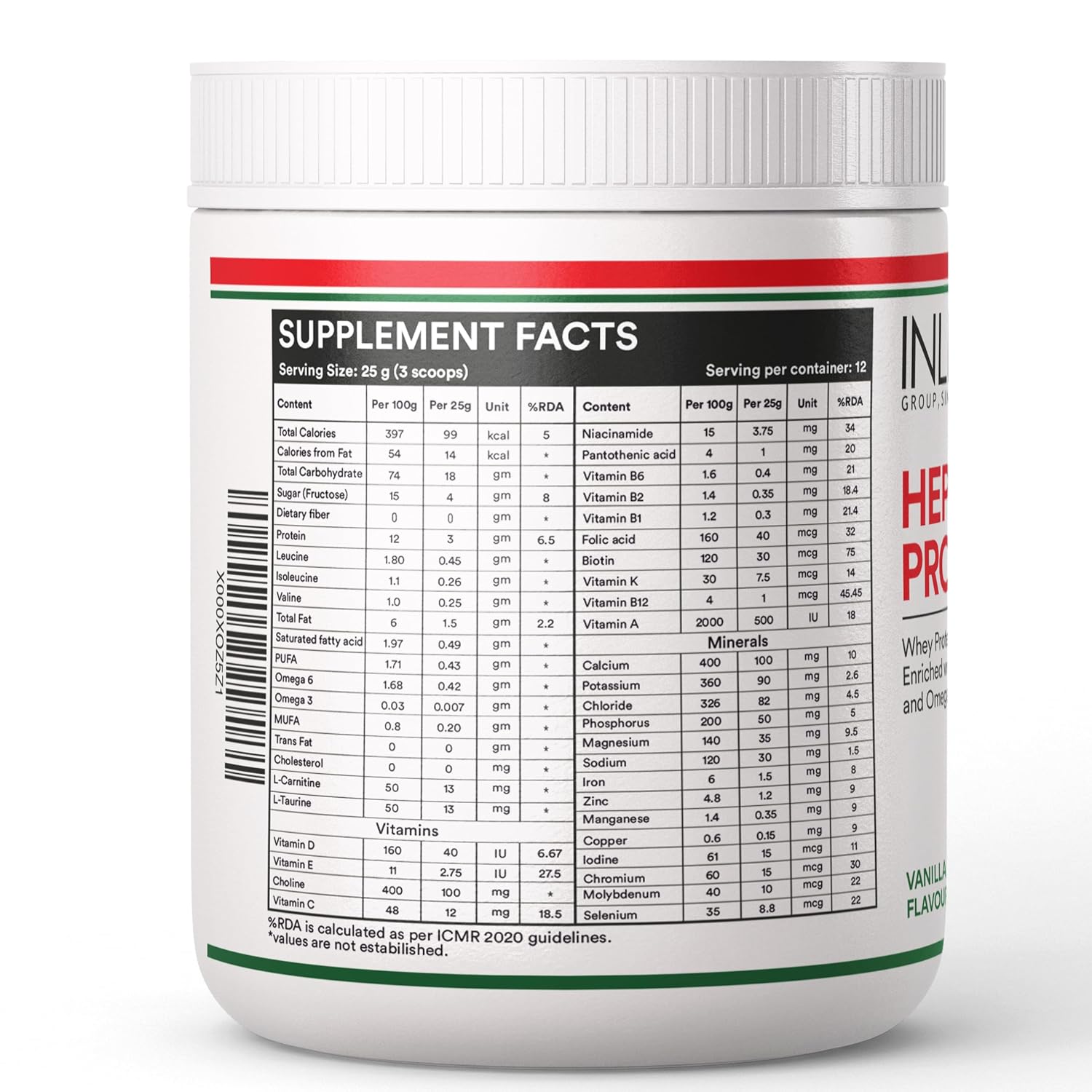 INLIFE Hepstan Liver Care Supplement | Whey Protein Powder with Vitamins Minerals & BCAAs | Nutraceutical for Men and Women â€“ 300g (Vanilla)