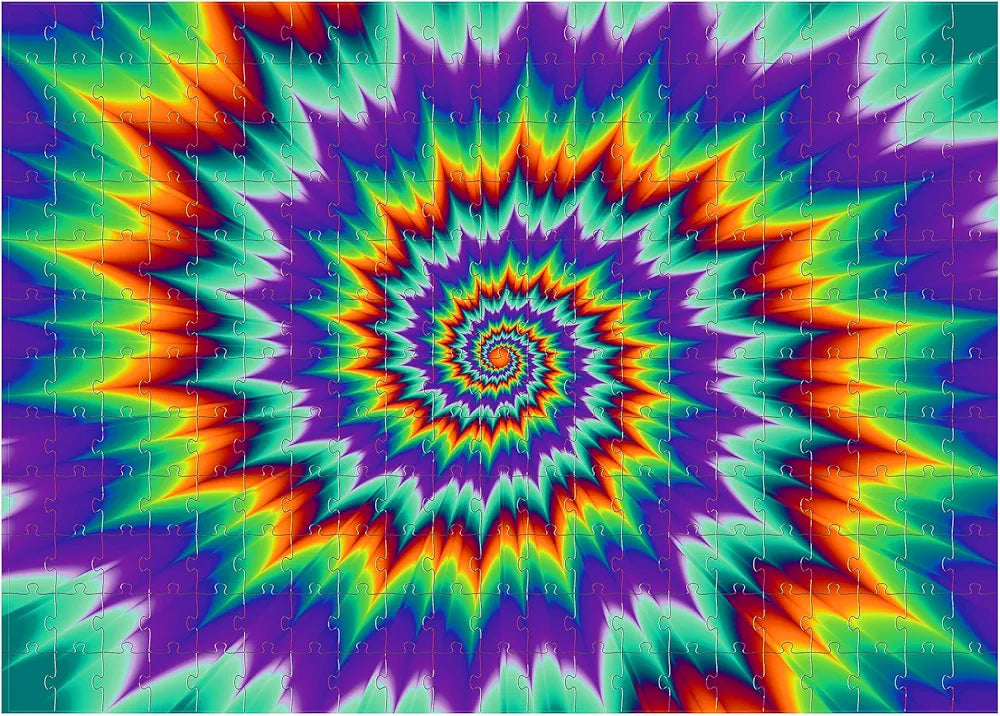 FLO Toys Spiral Spin Jigsaw Puzzle for Adults & Kids 14+ 252 Piece Fun & Challenging Puzzle Game