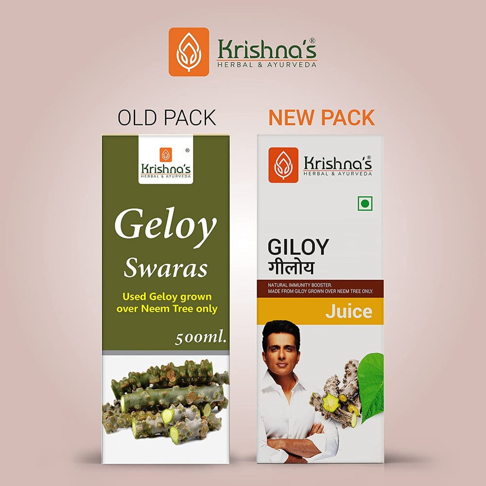 Krishna's Herbal & Ayurveda Giloy Juice / Geloy Swaras Immunity Booster - 500 ml