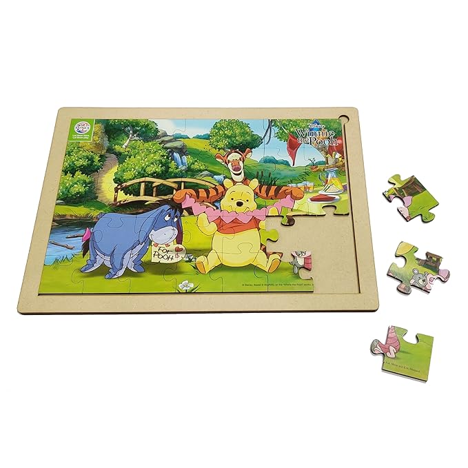 Ratnas Disney Wooden Floor Puzzle Winnie the Pooh 35 Pieces Jigsaw Puzzle | for Kids 3+ Years