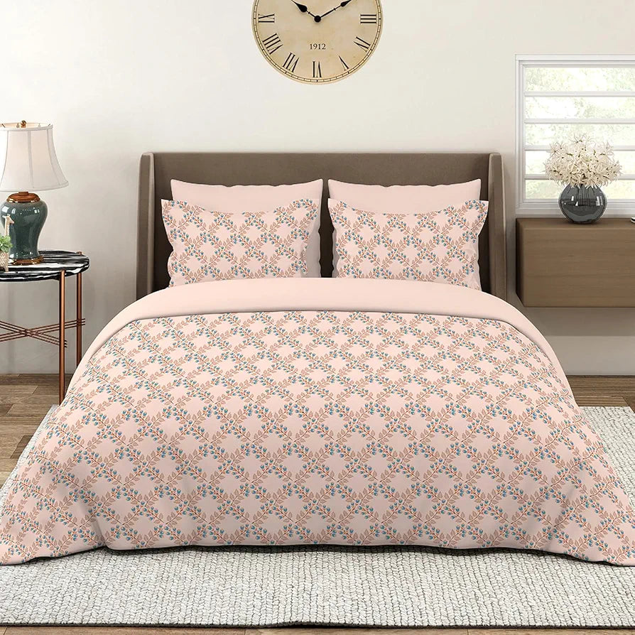 Layers Marigold Cotton Bedsheet Set for All Seasons Lightweight 144 TC King Size Orange Marigold