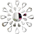 Bikri Kendra Sun Silver Model-5 Mirror Stickers for Wall, Acrylic Mirror Wall Decor Sticker