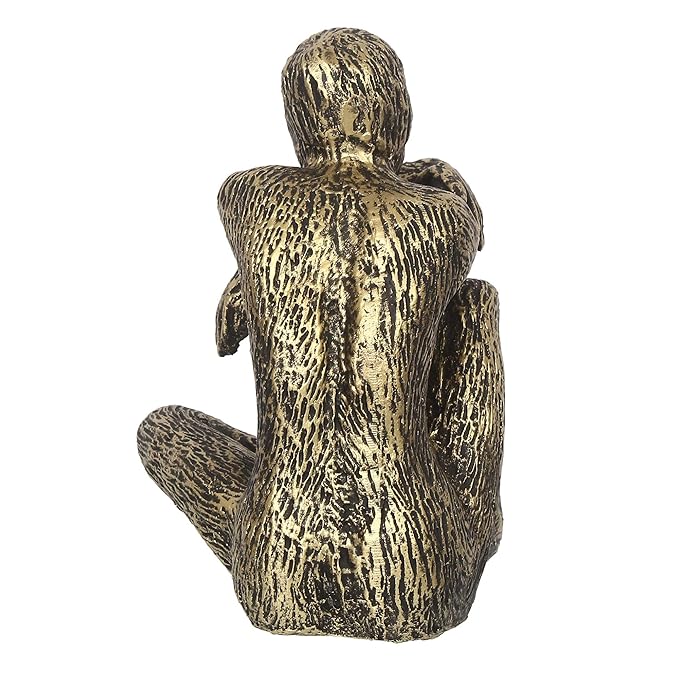Ecraftindia Man Sitting in Thinking Position Decorative Statue