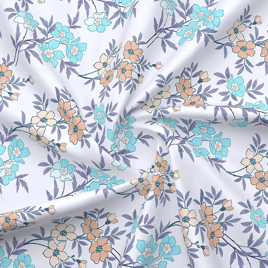 Layers Basicx Cotton Bedsheet Set for All Seasons Lightweight 120 TC King Size Blue Basicx