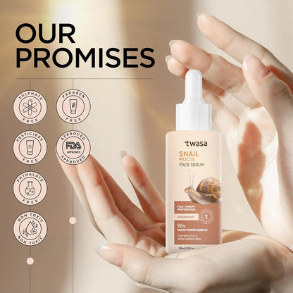 Twasa Advanced Snail 96% Mucin Power Essence Face Serum - 30 ml