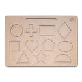 Mini Leaves Wooden Tracing Board Geometric Shapes | Pre-writing Early Practice Board for Kids 2+ Years