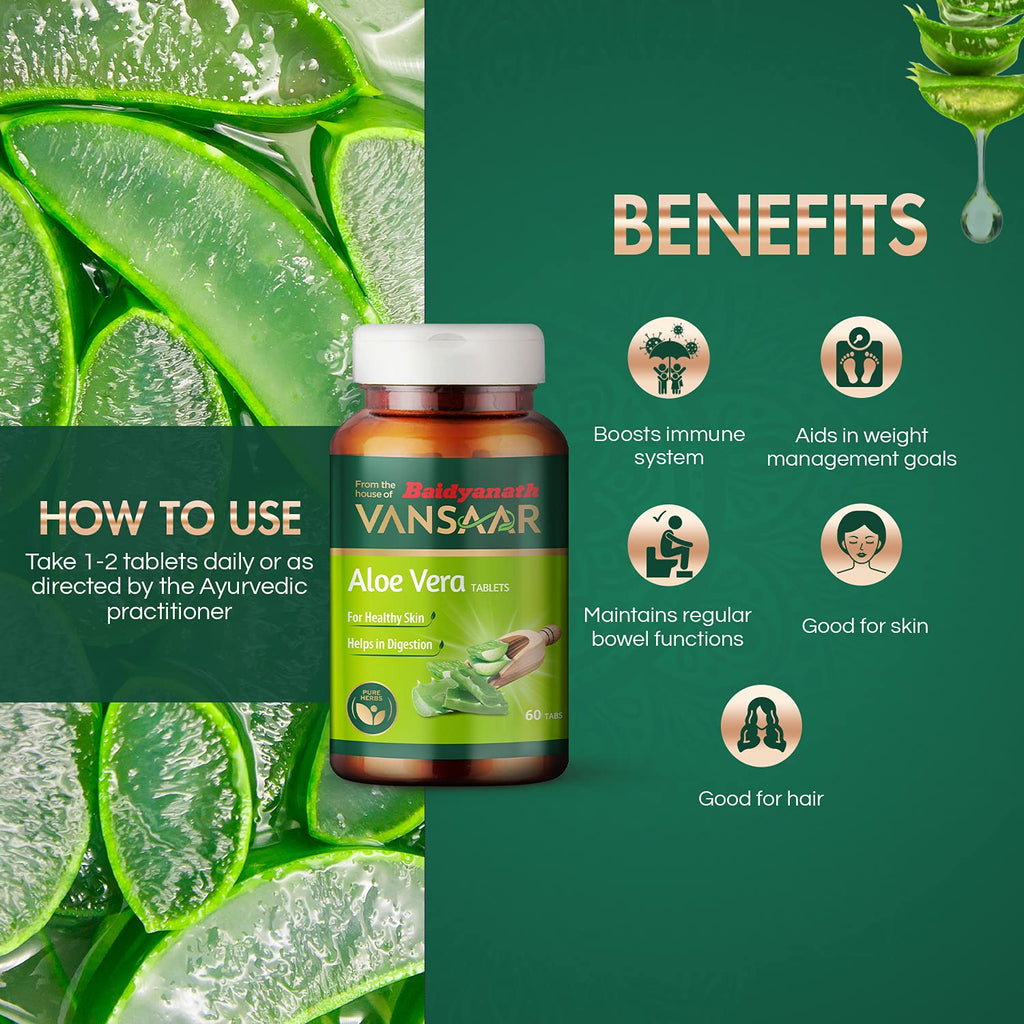 Baidyanath Vansaar Aloe Vera Tablet - 60 Tablets