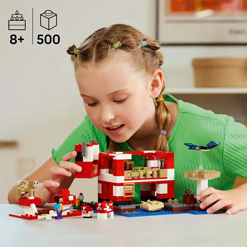 Lego Minecraft The Mooshroom House Island Gamer Kit Toy for Kids 21270 Building Blocks Toys for 8+ Gift for Boys and Girls
