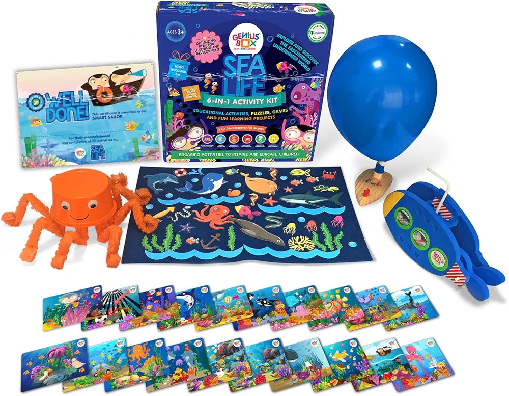 Genius Box Play some Learning Educational Toy for 5+ Year Age: Sea Life DIY,Activity Kit, Learning Kit, Educational Kit, STEM Toy
