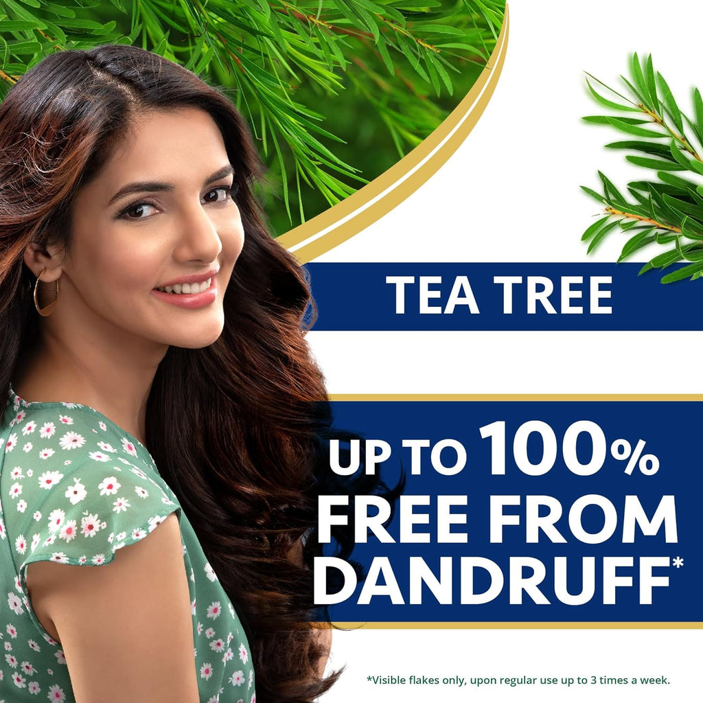 Himalaya Anti-Dandruff Tea Tree Shampoo, Removes up to 100% Dandruff, Soothes Scalp & Nourishes Hair, with Tea Tree oil and Aloe Vera, for men and women, 180ml