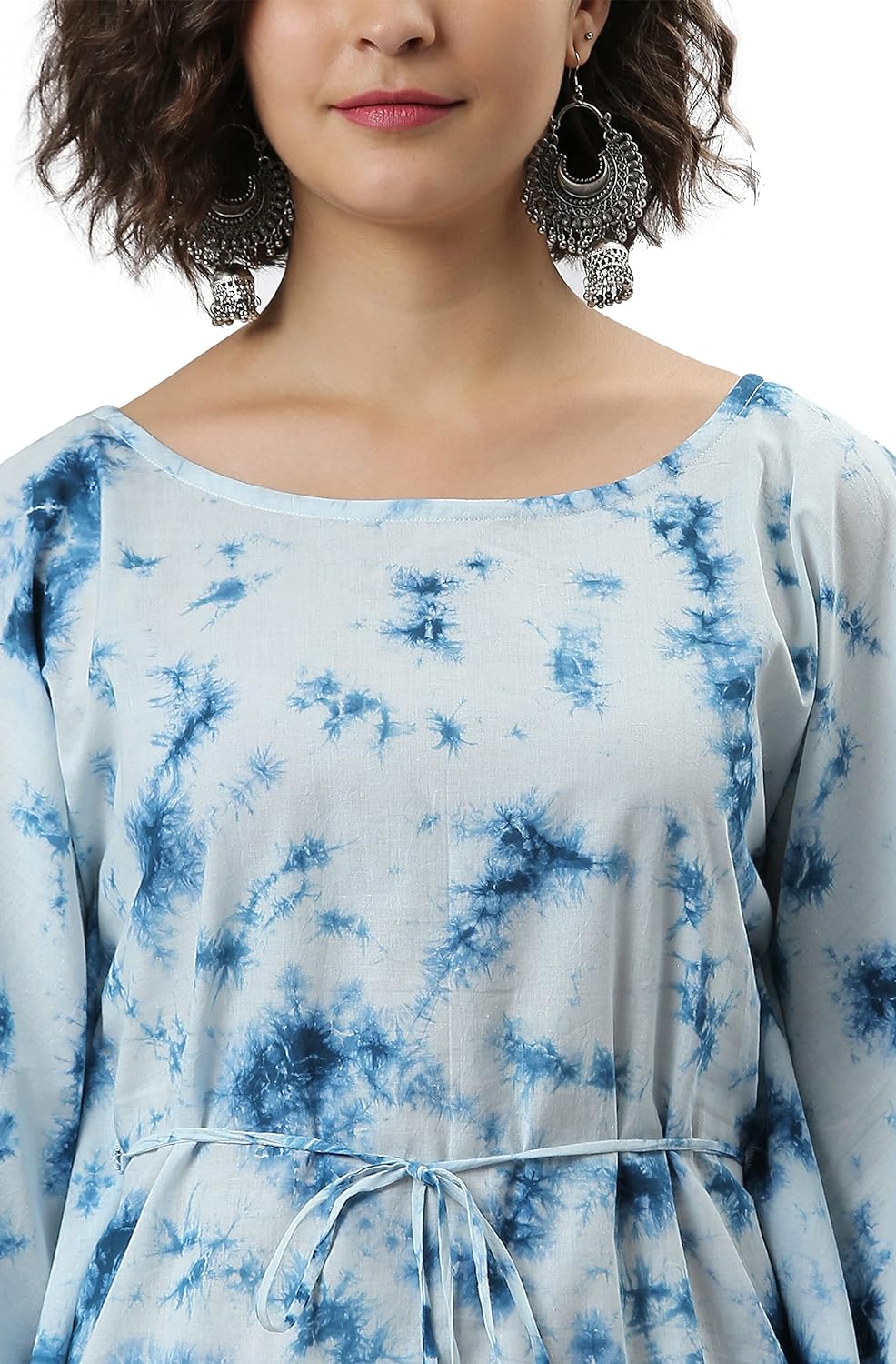 Janasya Women Kurta Blue