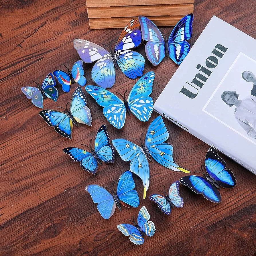 Rangoli Butterfly Wall Stick or Magnet Self Adhesive Removable PVC Design-16