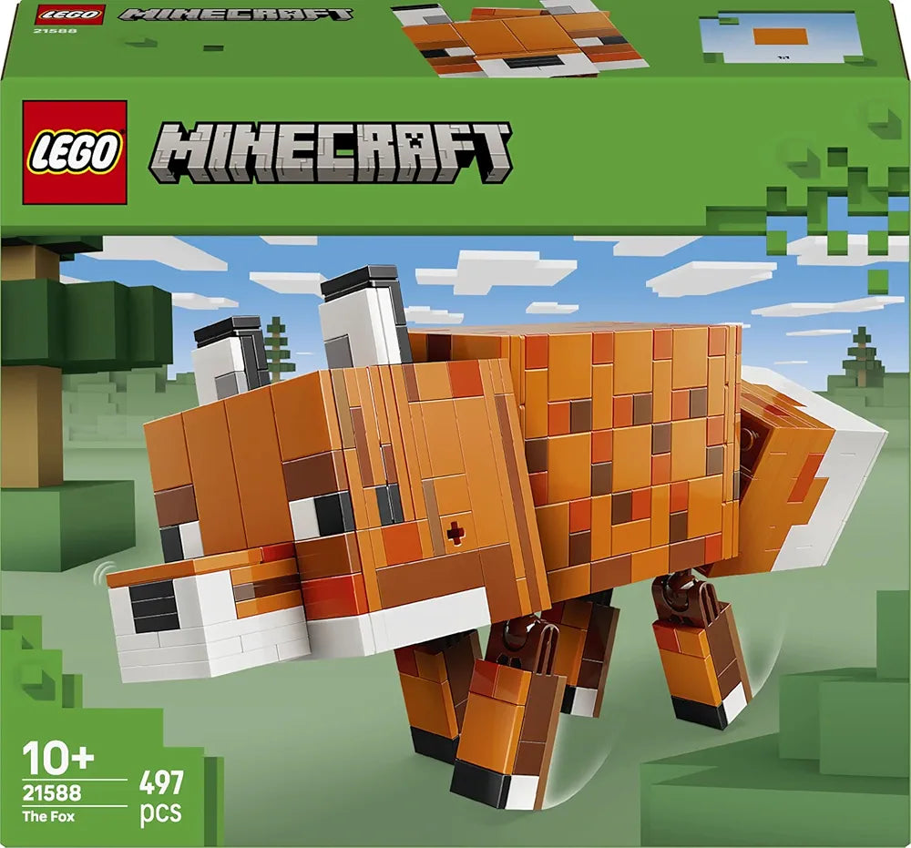 Lego Minecraft The Fox Gaming Decoration Building Set - Animal Figure Toy - Game Decor Gift - 21588