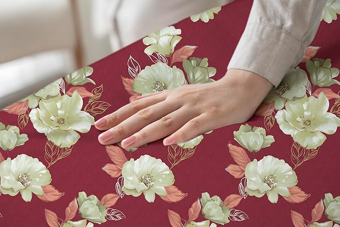 Dreamlet Presents Luxurious Supersoft Cotton Feel 210tc King Size Elastic Fitted Double Bedsheets With 2 Pillow Covers | Maroon