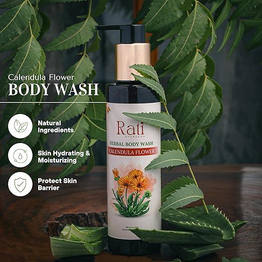 Rati Ayurveda Calendula Flower Body Wash - 200 ml