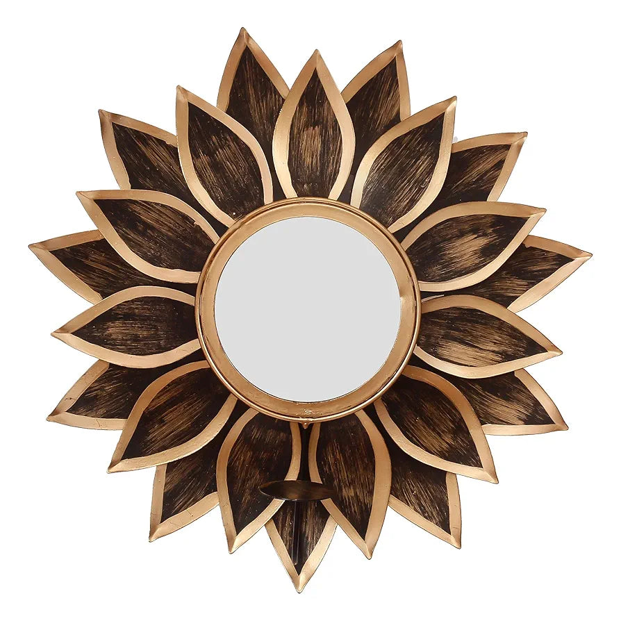 Webelkart Metal Delight Mirror Wall Sconce Tealight Holder