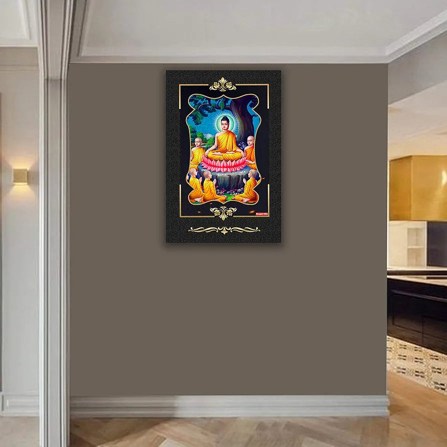 Rangoli MDF Wall Stick Decorative Panel 12x18 Wall Art P-1 Design-15