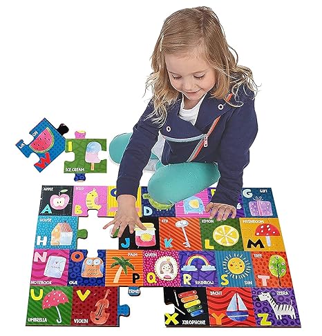 Webby Alphabets Floor Puzzle for 3 and Above, 26 Piece, Multicolour Kids