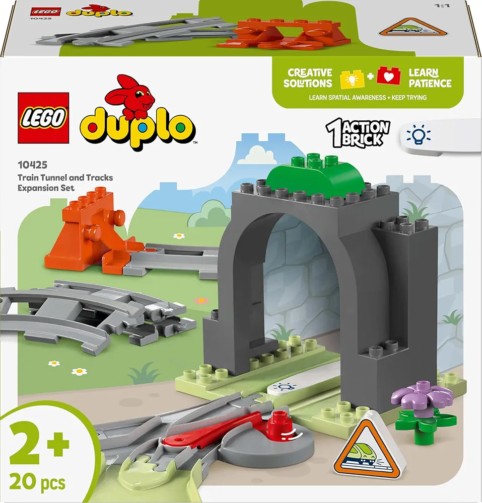 Lego Duplo Town Train Tunnel and Tracks Expansion Set 10425 Building Blocks Toys for 2+ Gift for Boys and Girls