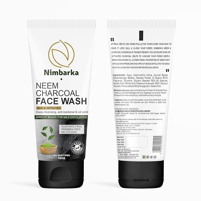 Nimbarka Neem Charcoal Face Wash - 50 ml