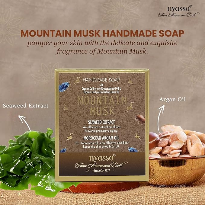 Nyassa Mountain Musk Natural Bathing Handmade Soap - 150 Gms