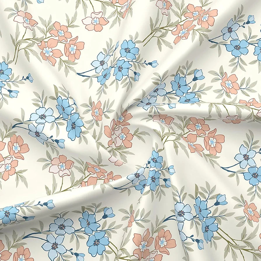 Layers Firenze Cotton Bedsheet Set for All Seasons Lightweight 140 TC Queen Size Dark Blue 1 Color