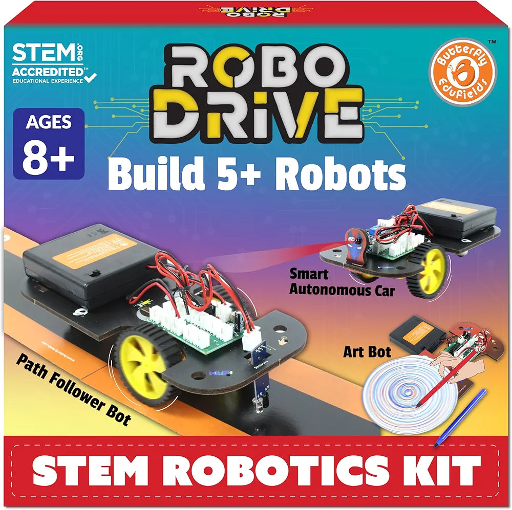 Butterfly EduFields 5in1 Stem Robotics kit Robotics Kits for Kids Ages 8 9 10 11 12 Years Old Boys Girls Electronics Sensor Toy Modules