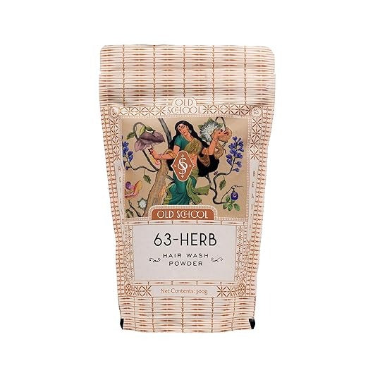 Old School Rituals 63-Herb Hair Wash Powder Natural Shampoo Powder - 275 gms
