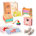 Curious Cub Montessori Learning Blocks Wooden Toys Box | Box 3 | Improve & Develop Language Memory Skills