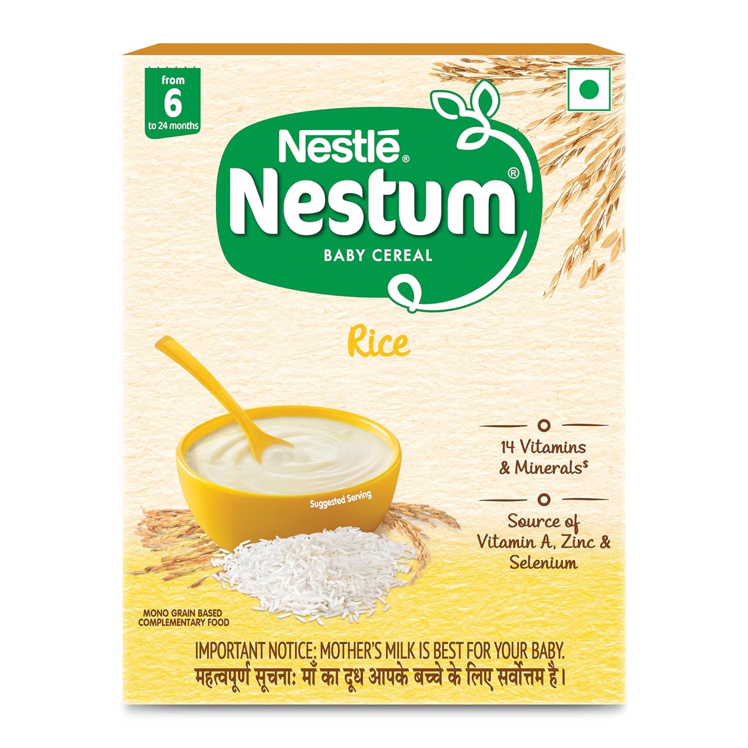 Nestum Baby Cereal â€“ From 6 to 24 Months, Rice, 300g/325g, Bag-in-Box Pack (weight may vary)