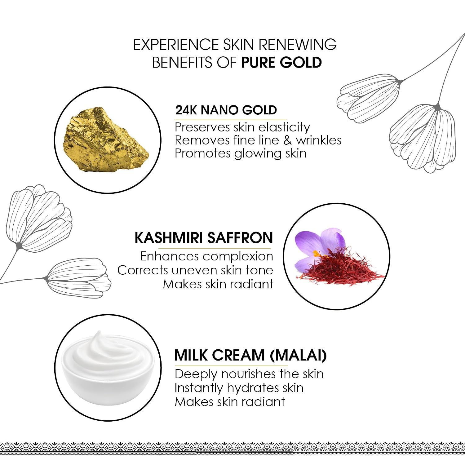 Ayouthveda Sparkling Gold Night Cream | 24K Nano Gold & Kashmiri Saffron | Reduces Fine Lines, Wrinkles & Dark Spots | Restores Skin Firmness & Elasticity | Overnight Anti-Ageing Face Cream (30g (Pack of 1))
