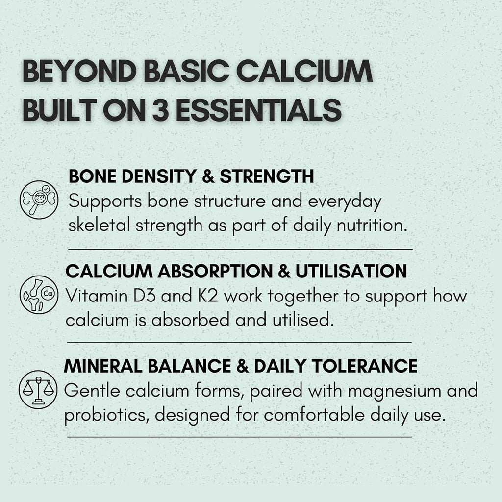 ANUPURAK Calcium and Vitamin D3 Tablets | 15 Actives: Calcium Magnesium Zinc with K2 MK-7 & Probiotics | Gentle on Stomach · High Absorption | Bone Health Supplement | 90 Veg Tablets (45 Days)