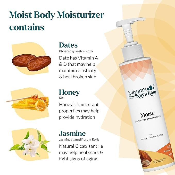 Kulsum's Kaya Kalp Herbals Moist Face & Body Moisturizer - 200 ml
